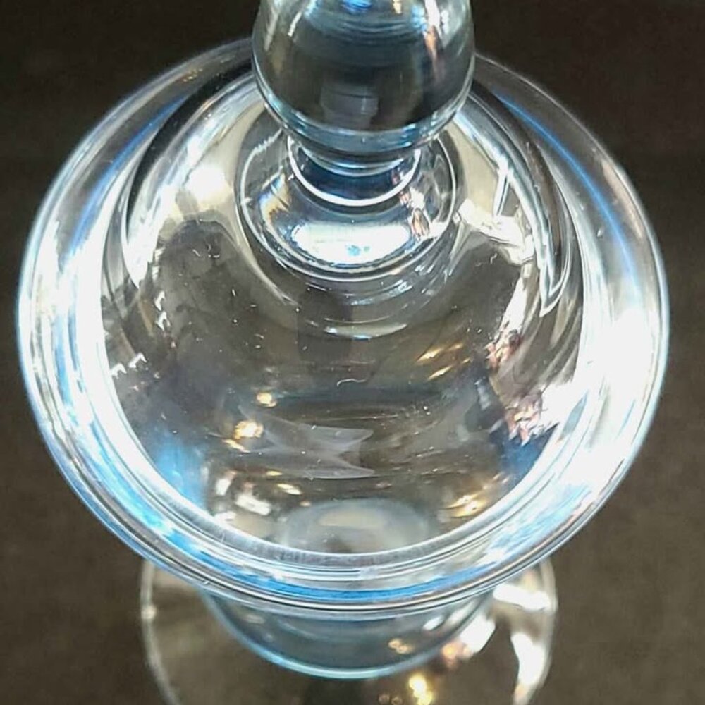 Princess House Inspired Classics Two-Piece Blue Crystal Jar